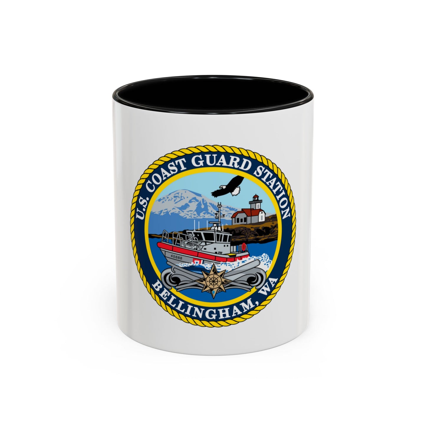 USCG Station Bellingham WA (U.S. Coast Guard) Accent Coffee Mug