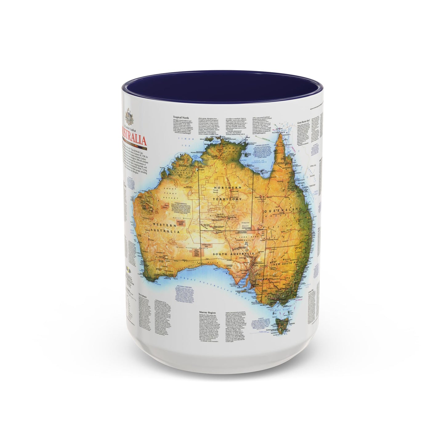 Australia - A Traveller's Look (1988) (Map) Accent Coffee Mug