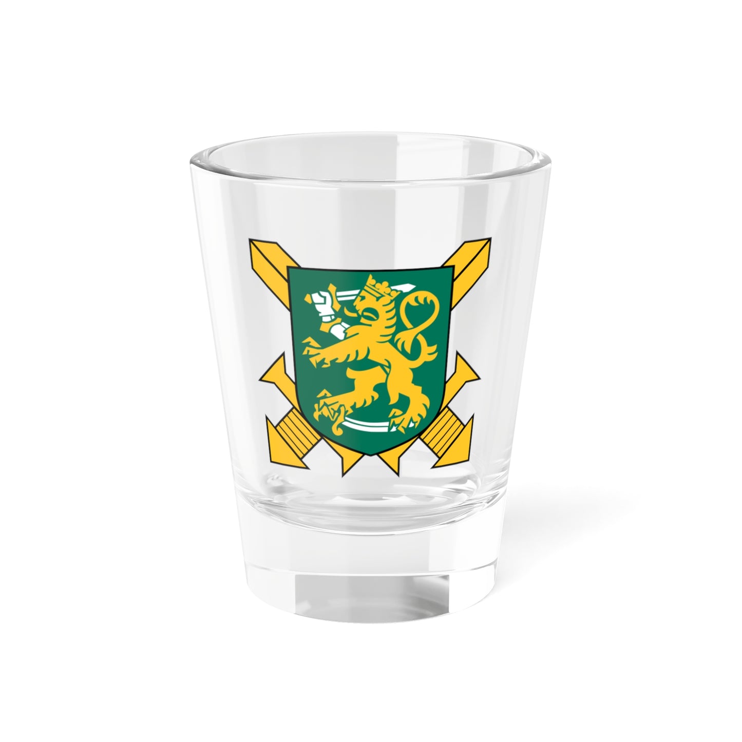 Coat of Arms of Finnish Ground Force - Shot Glass 1.5oz