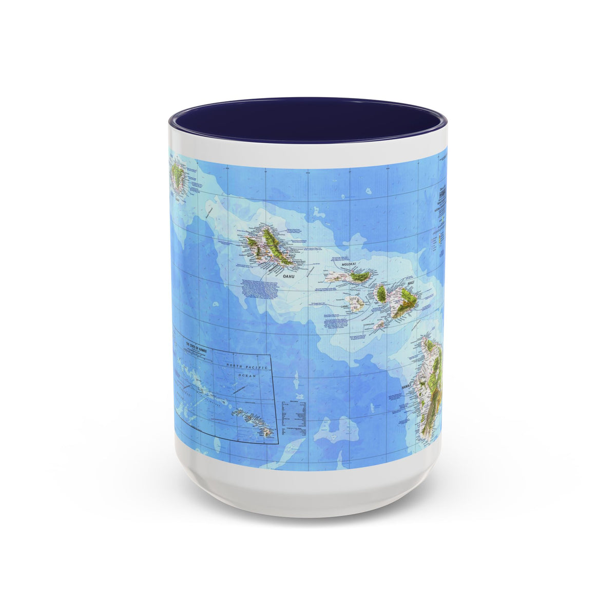 USA - Hawaii (1976) (Map) Accent Coffee Mug