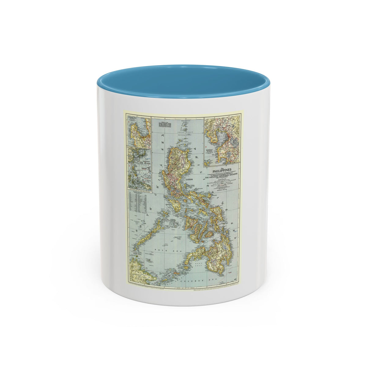 Philippines, The (1945) (Map) Accent Coffee Mug
