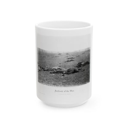 Incidents Of The War. A Harvest Of Death, Gettysburg, July, 1863 (U.S. Civil War) White Coffee Mug