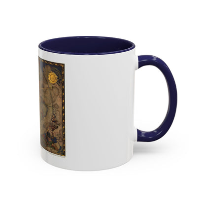Map of Discovery- Western Hemisphere (1928) (Map) Accent Coffee Mug