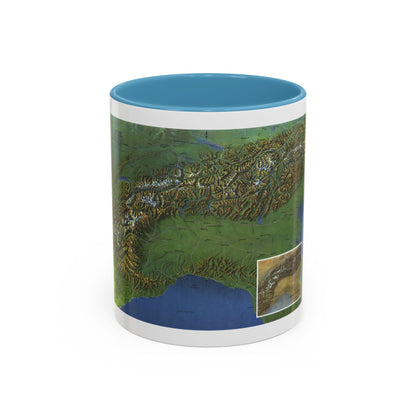Alps, The - Europe's Backbone (1965) (Map) Accent Coffee Mug