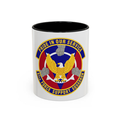 87 Force Support Squadron AMC (U.S. Air Force) Accent Coffee Mug