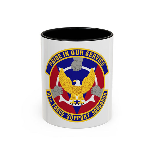 87 Force Support Squadron AMC (U.S. Air Force) Accent Coffee Mug