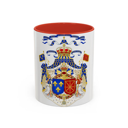Grand Royal Coat of Arms of France & Navarre - Accent Coffee Mug