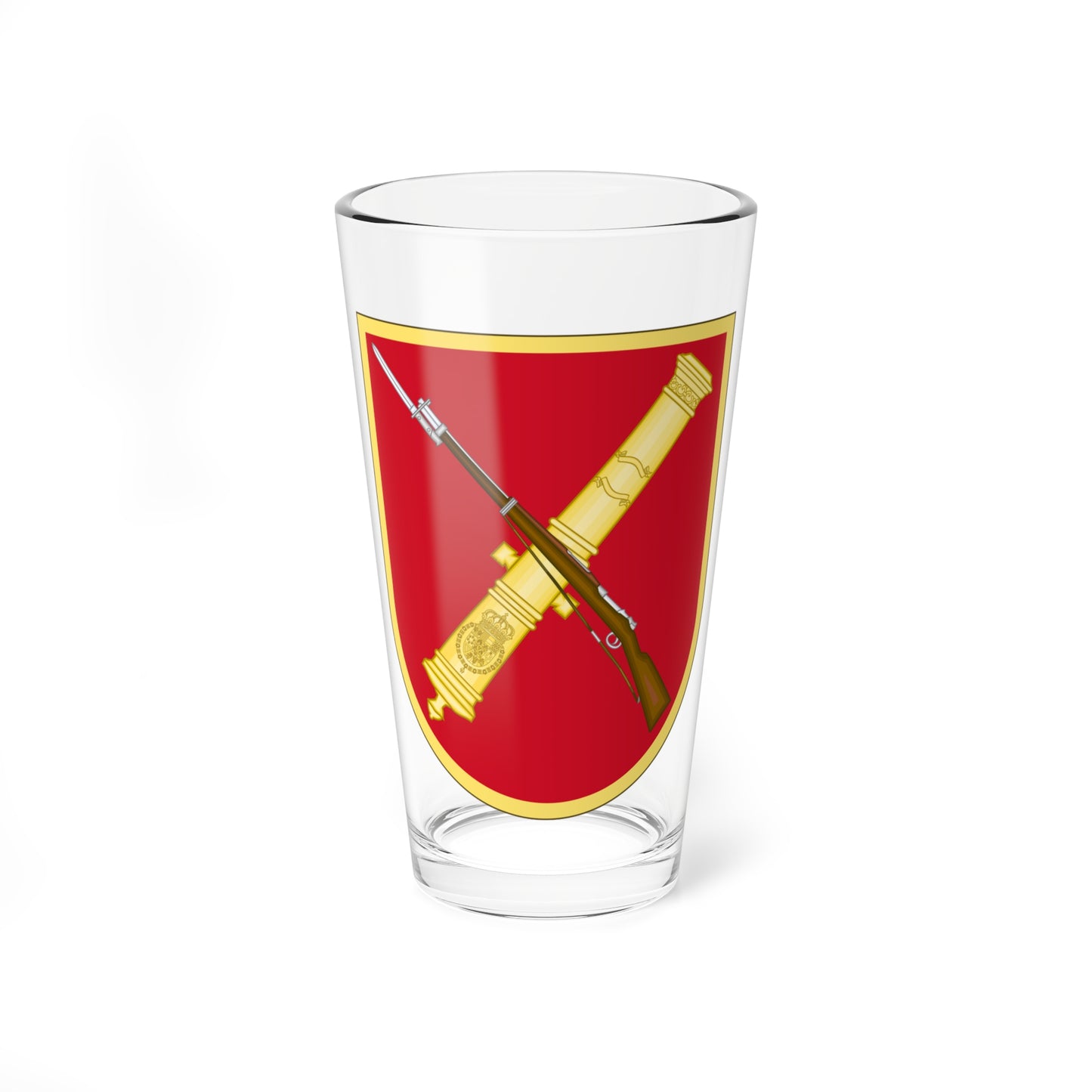 Spanish Army Weaponry Course and Graduates Emblem (Spain) (Coat of Arms) Pint Glass 16oz