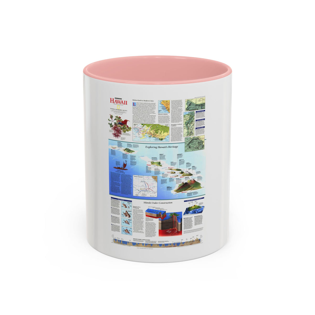 USA - Rediscovering Hawaii (1995) (Map) Accent Coffee Mug