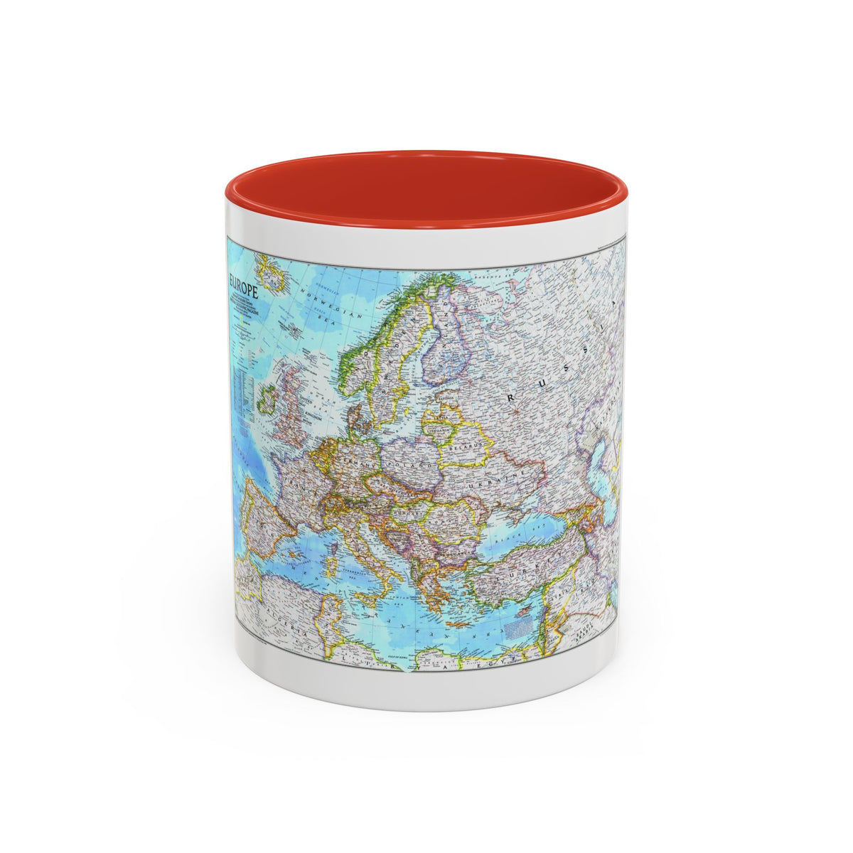 Europe (1992) (Map) Accent Coffee Mug