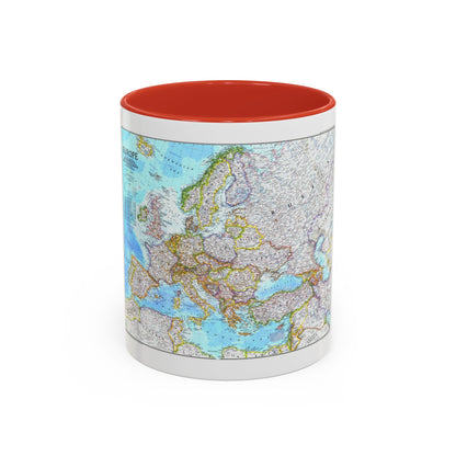 Europe (1992) (Map) Accent Coffee Mug