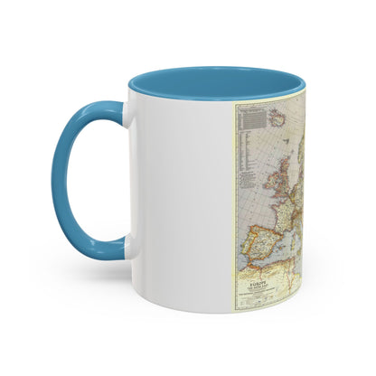 Europe and the Near East (1940) (Map) Accent Coffee Mug