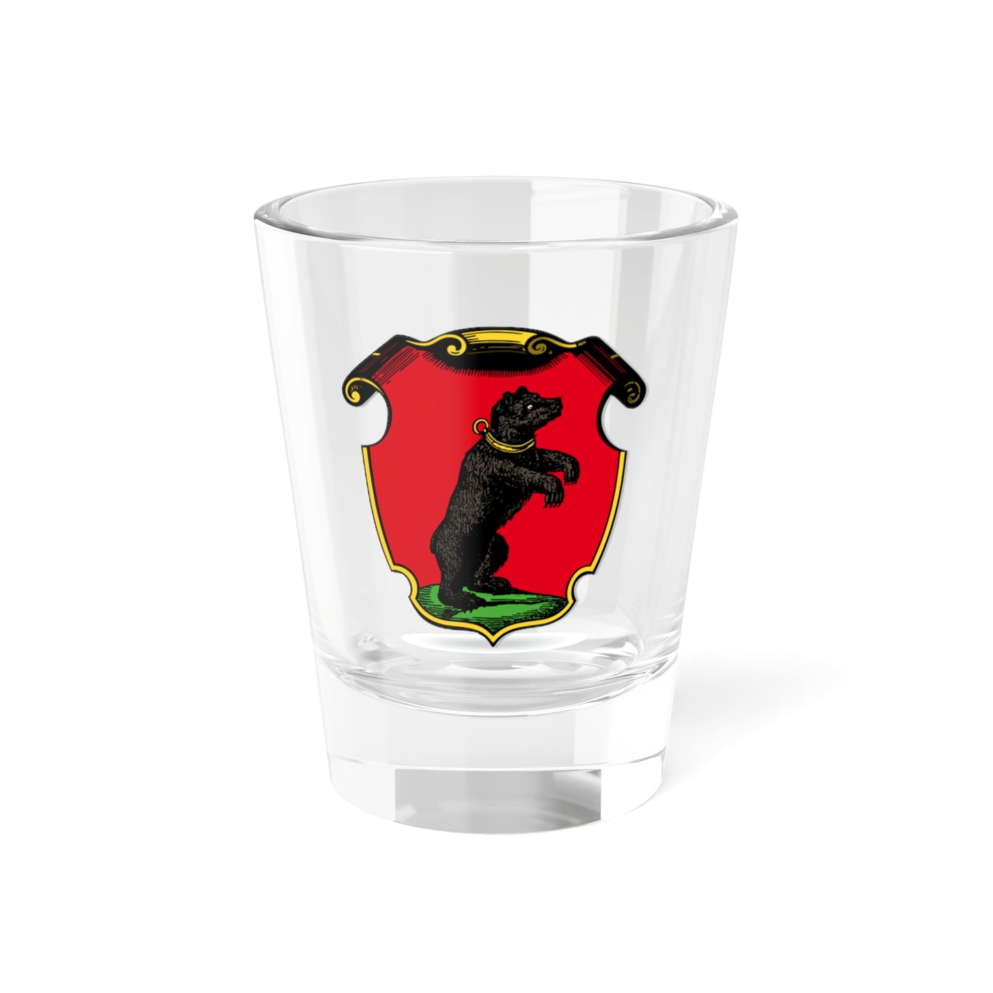 Herbarz Kaspra Niesieckiego Жемайтское староство (Lithuania) (Coat of Arms) Shot Glass 1.5oz