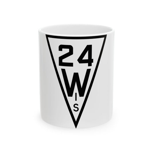 WIS 24 1927 (Wisconsin) (Road Sign) White Coffee Mug
