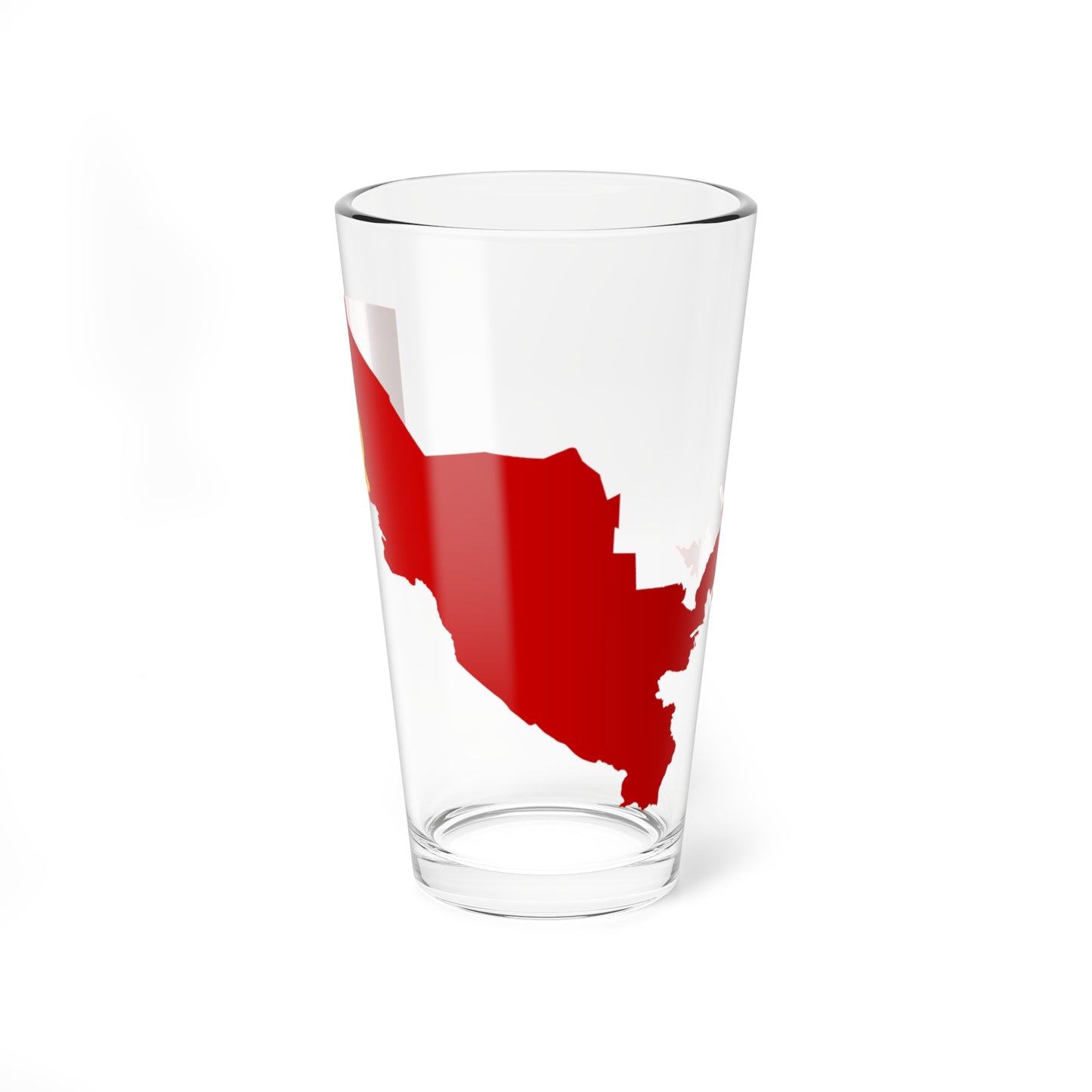 Uzbekistan Map with Soviet Flag (Uzbekistan) Pint Glass 16oz