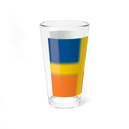 Flag of Bergslagen (Sweden) Pint Glass 16oz