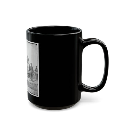 Arlington, Va.  Soldiers With 24-Pdr. Siege Gun On Wooden Barbette Carriage At Fort Corcoran (U.S. Civil War) Black Coffee Mug