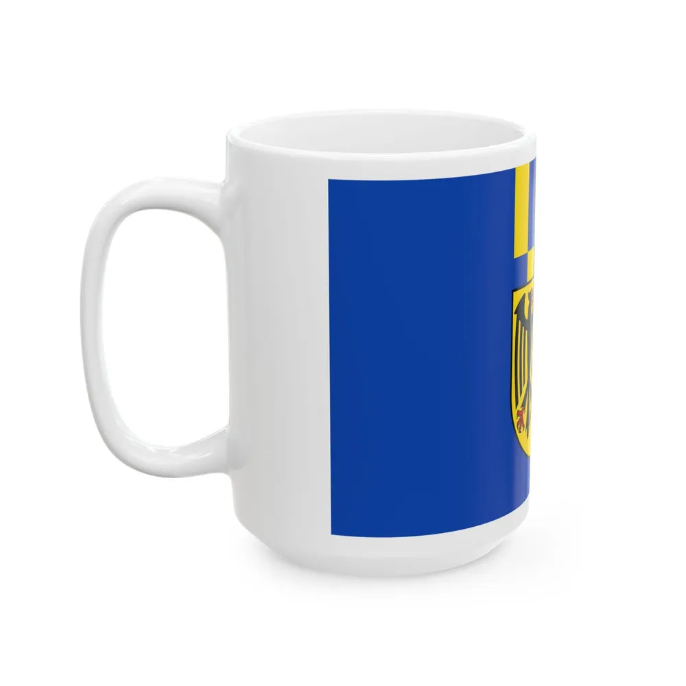 Flag of Rhein Hunsrueck Kreis Germany - White Coffee Mug-Go Mug Yourself