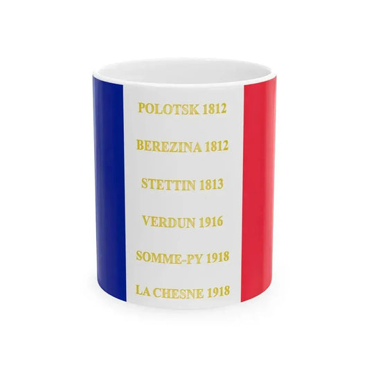 124e regiment dinfanterie de ligne-drapeau (France) White Coffee Mug 11oz - Go Mug Yourself