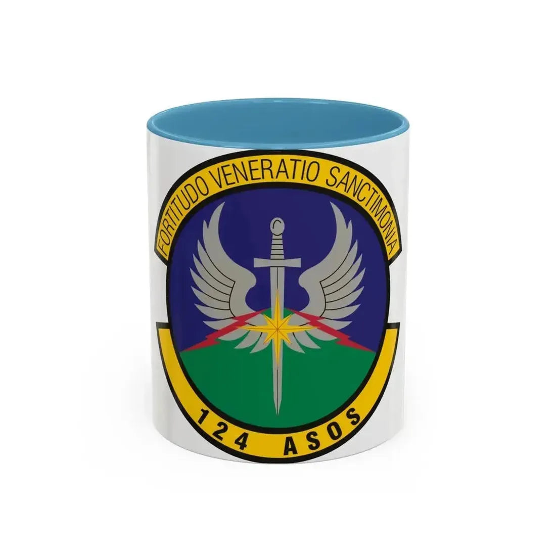 124th Air Support Operations Squadron (U.S. Air Force) Accent Coffee Mug 11oz Light Blue - Go Mug Yourself