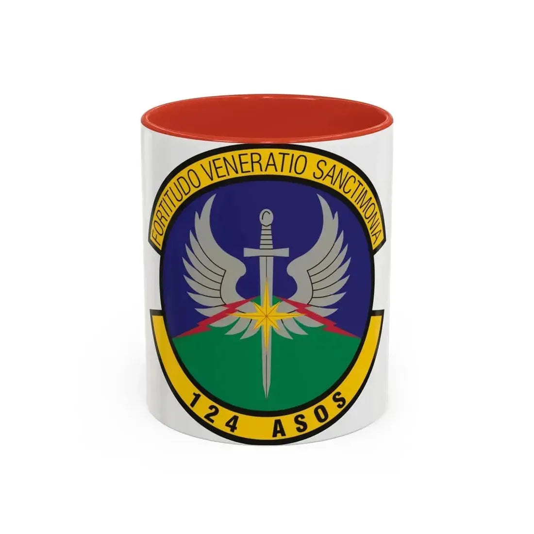 124th Air Support Operations Squadron (U.S. Air Force) Accent Coffee Mug 11oz Red - Go Mug Yourself