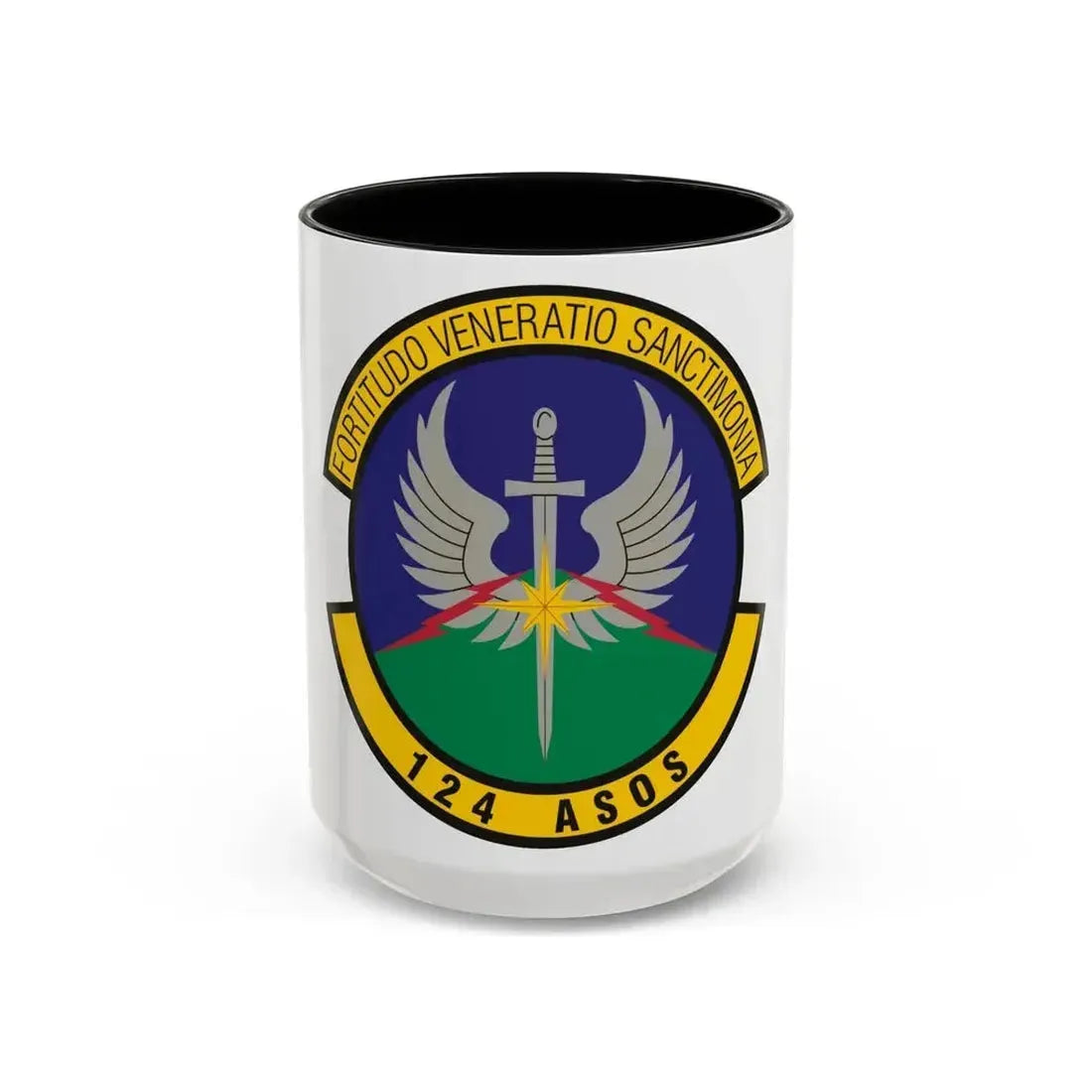 124th Air Support Operations Squadron (U.S. Air Force) Accent Coffee Mug 15oz Black - Go Mug Yourself