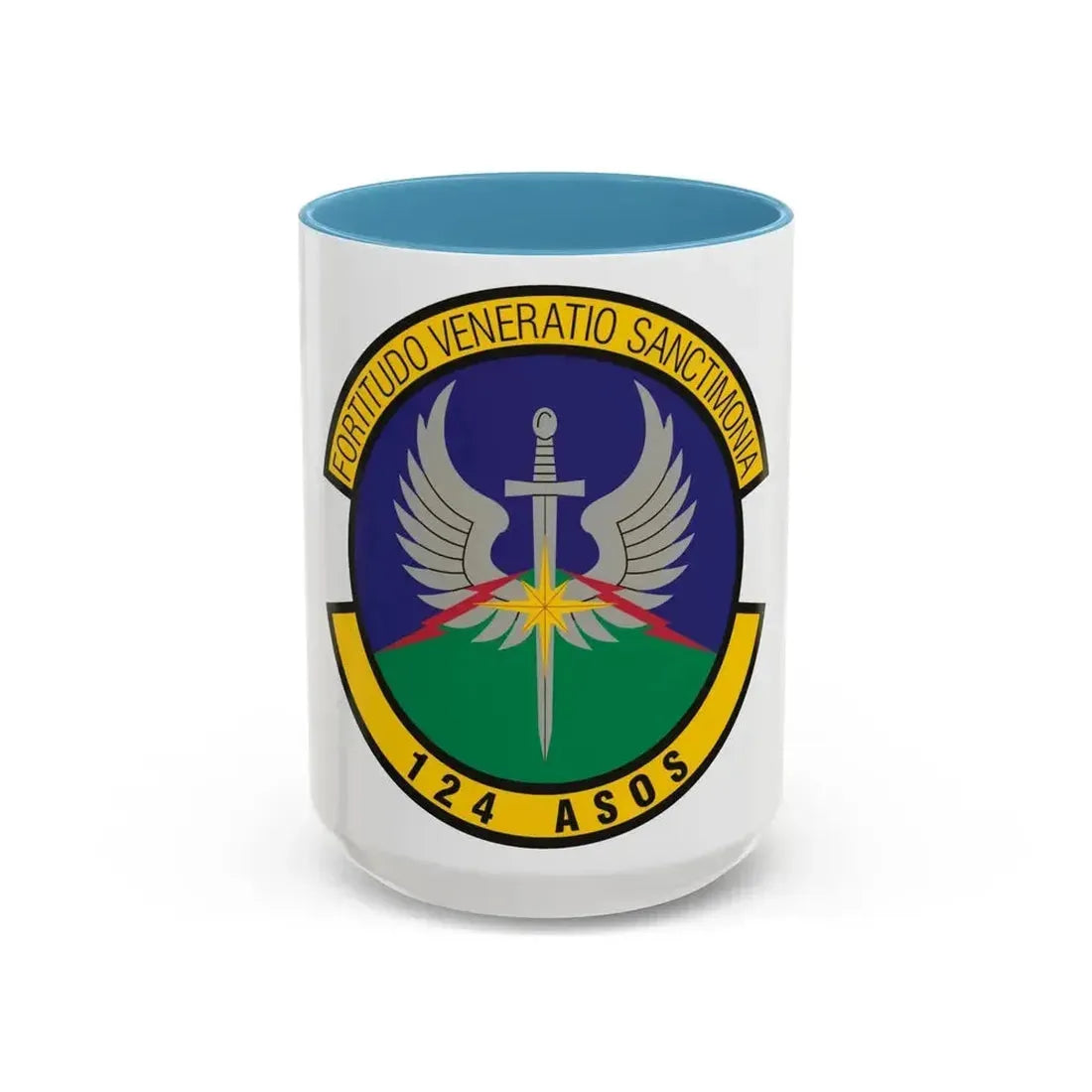 124th Air Support Operations Squadron (U.S. Air Force) Accent Coffee Mug 15oz Light Blue - Go Mug Yourself