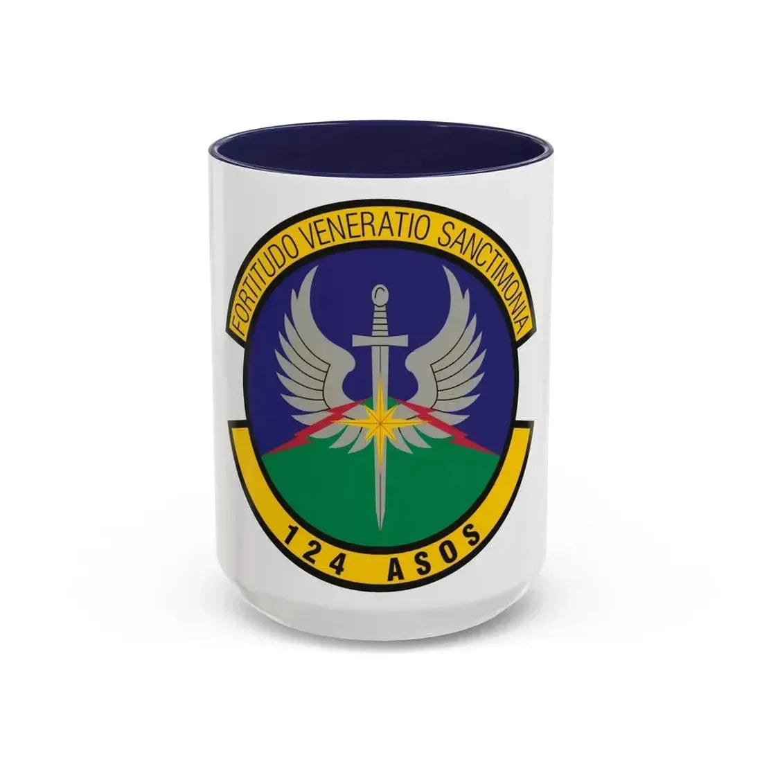 124th Air Support Operations Squadron (U.S. Air Force) Accent Coffee Mug 15oz Navy - Go Mug Yourself