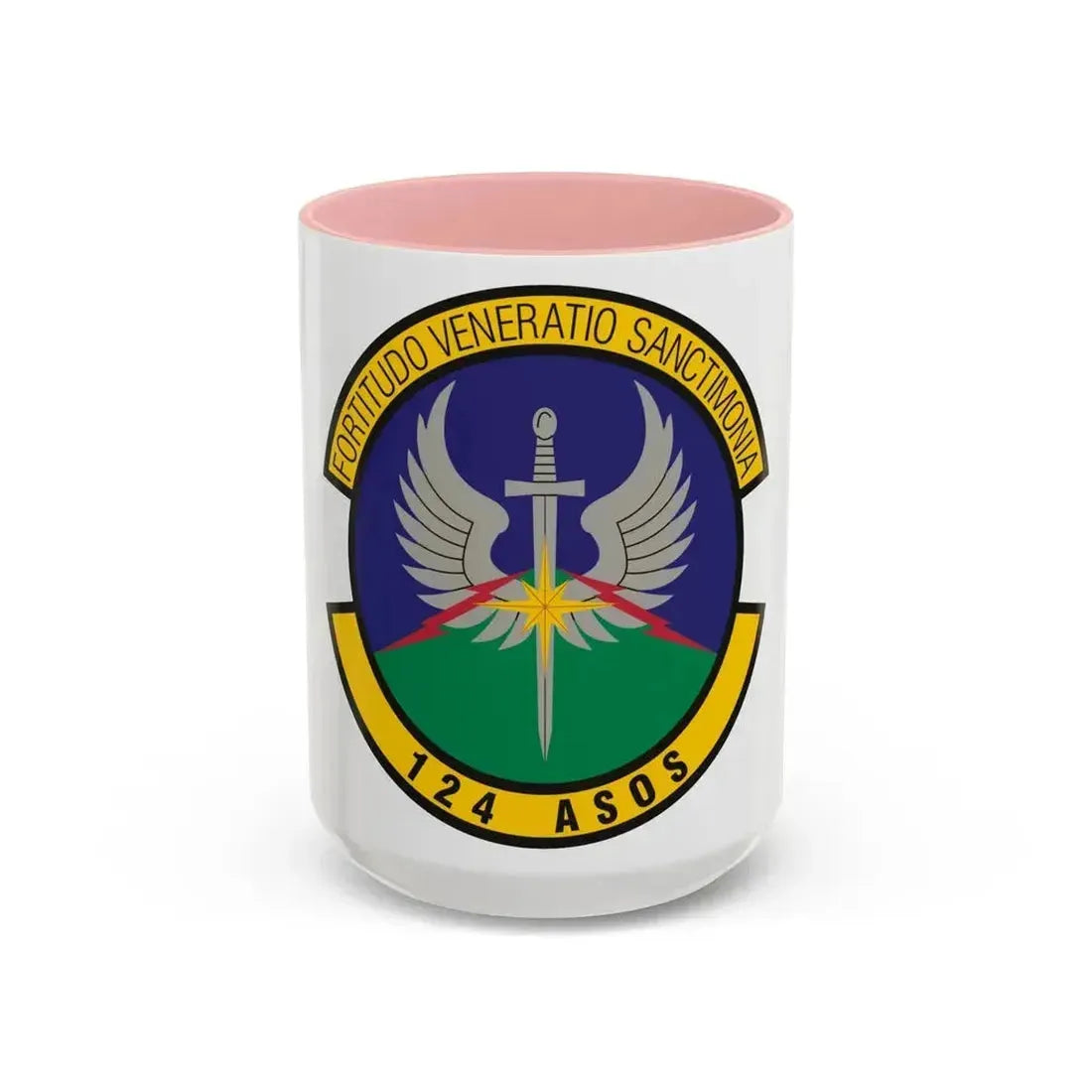 124th Air Support Operations Squadron (U.S. Air Force) Accent Coffee Mug 15oz Pink - Go Mug Yourself