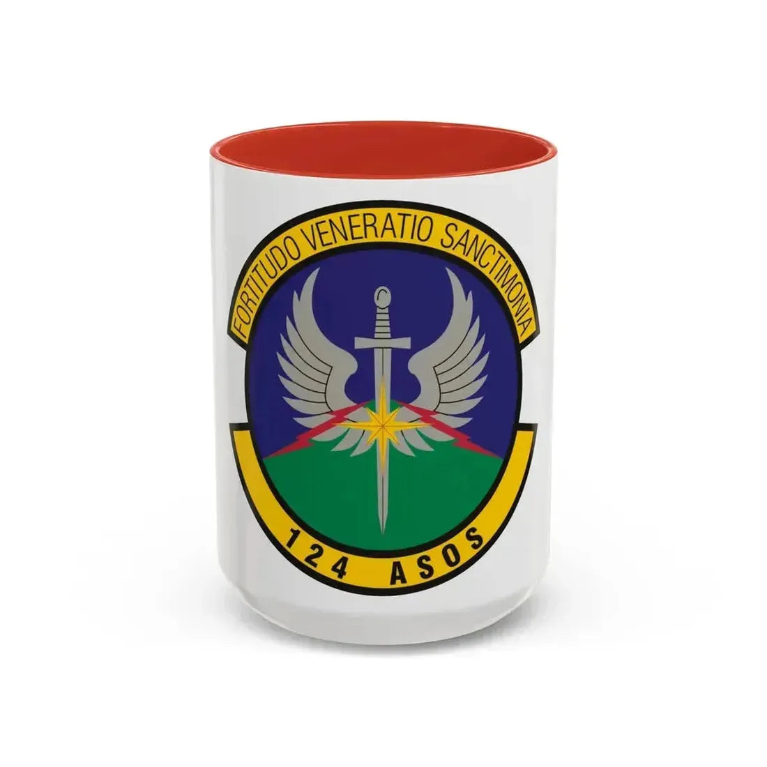 124th Air Support Operations Squadron (U.S. Air Force) Accent Coffee Mug 15oz Red - Go Mug Yourself