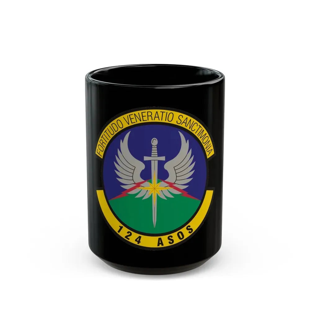 124th Air Support Operations Squadron (U.S. Air Force) Black Coffee Mug 15oz - Go Mug Yourself