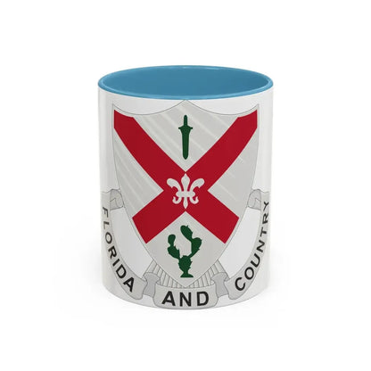 124th Infantry Regiment (U.S. Army) Accent Coffee Mug 11oz Light Blue - Go Mug Yourself