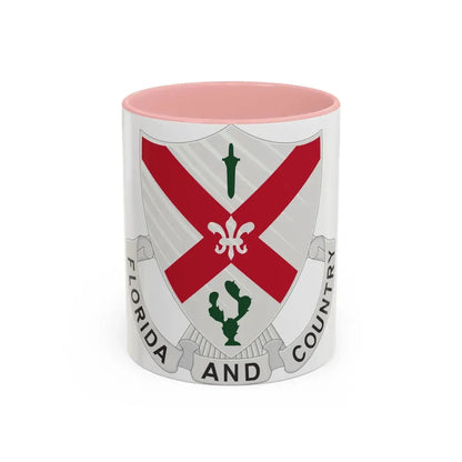 124th Infantry Regiment (U.S. Army) Accent Coffee Mug 11oz Pink - Go Mug Yourself