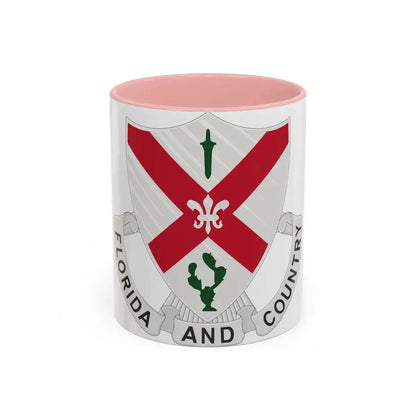 124th Infantry Regiment (U.S. Army) Accent Coffee Mug 11oz Pink - Go Mug Yourself