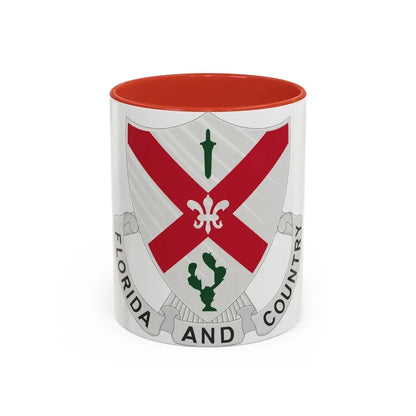124th Infantry Regiment (U.S. Army) Accent Coffee Mug 11oz Red - Go Mug Yourself