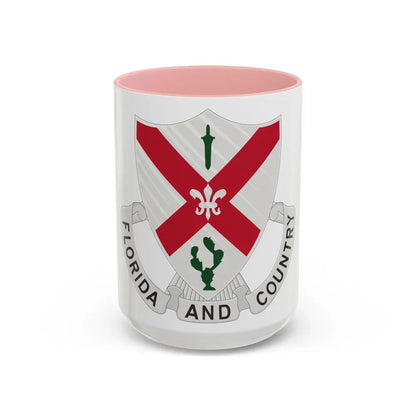 124th Infantry Regiment (U.S. Army) Accent Coffee Mug 15oz Pink - Go Mug Yourself