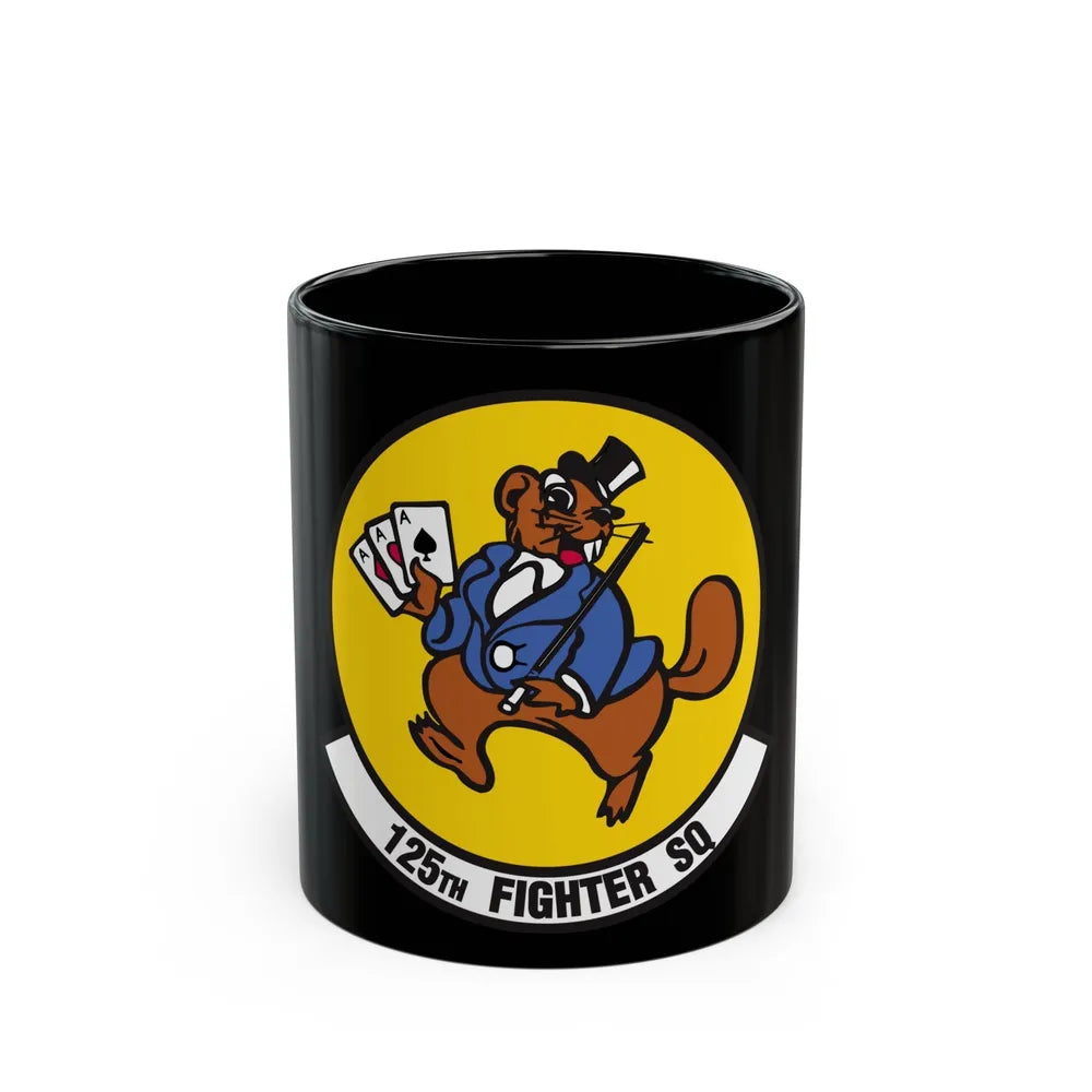 125 Fighter Squadron (U.S. Air Force) Black Coffee Mug-11oz-Go Mug Yourself