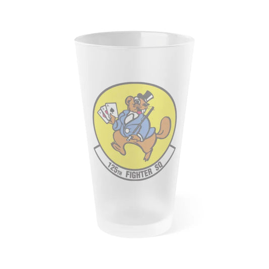 125 Fighter Squadron (U.S. Air Force) Frosted Pint Glass 16oz-16oz-Frosted-Go Mug Yourself