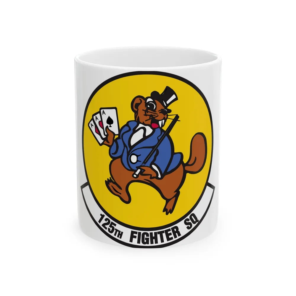 125 Fighter Squadron (U.S. Air Force) White Coffee Mug-11oz-Go Mug Yourself