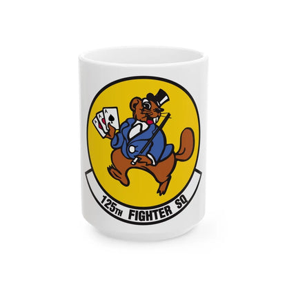 125 Fighter Squadron (U.S. Air Force) White Coffee Mug-15oz-Go Mug Yourself