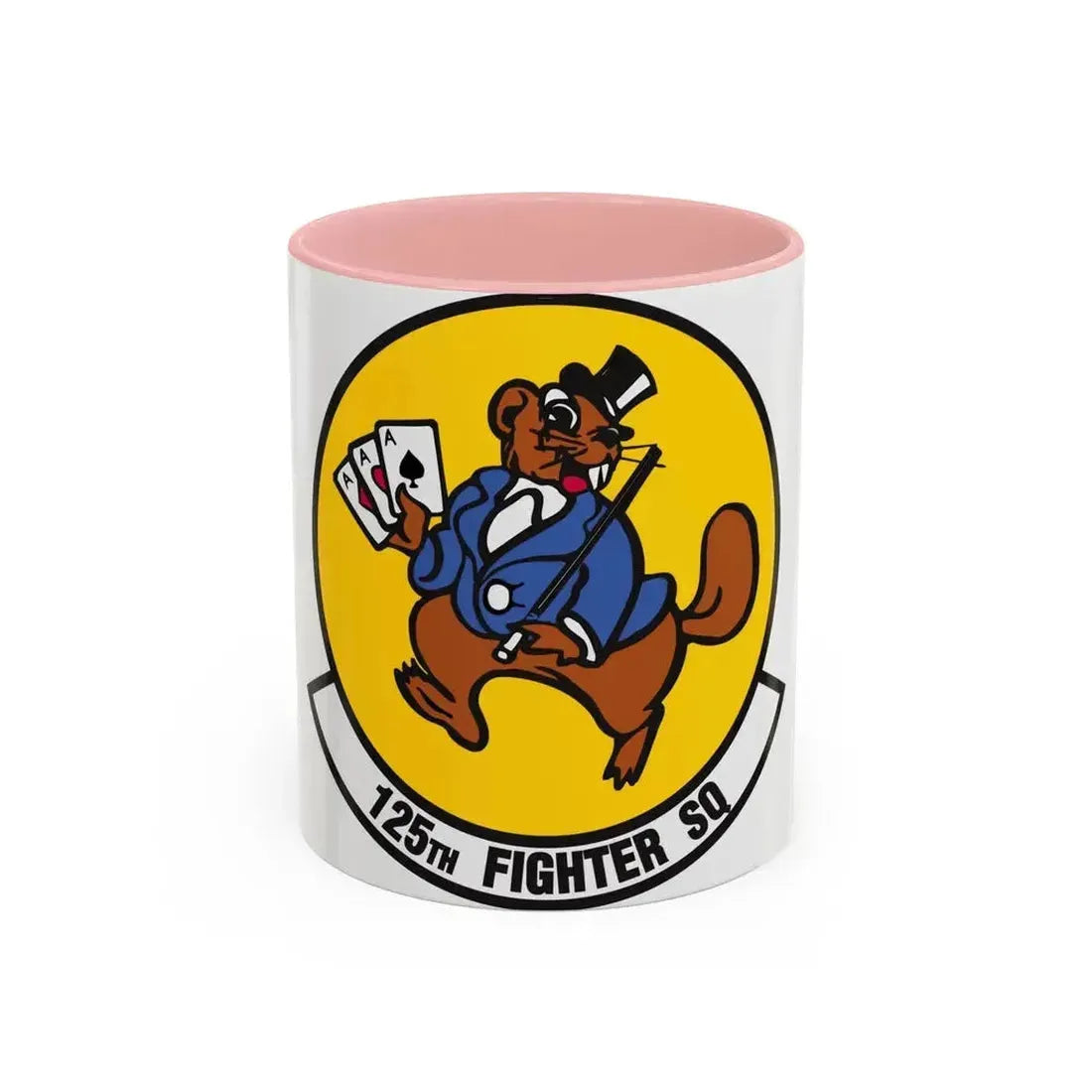 125 Fighter Squadron (U.S. Air Force) Accent Coffee Mug 11oz Pink - Go Mug Yourself