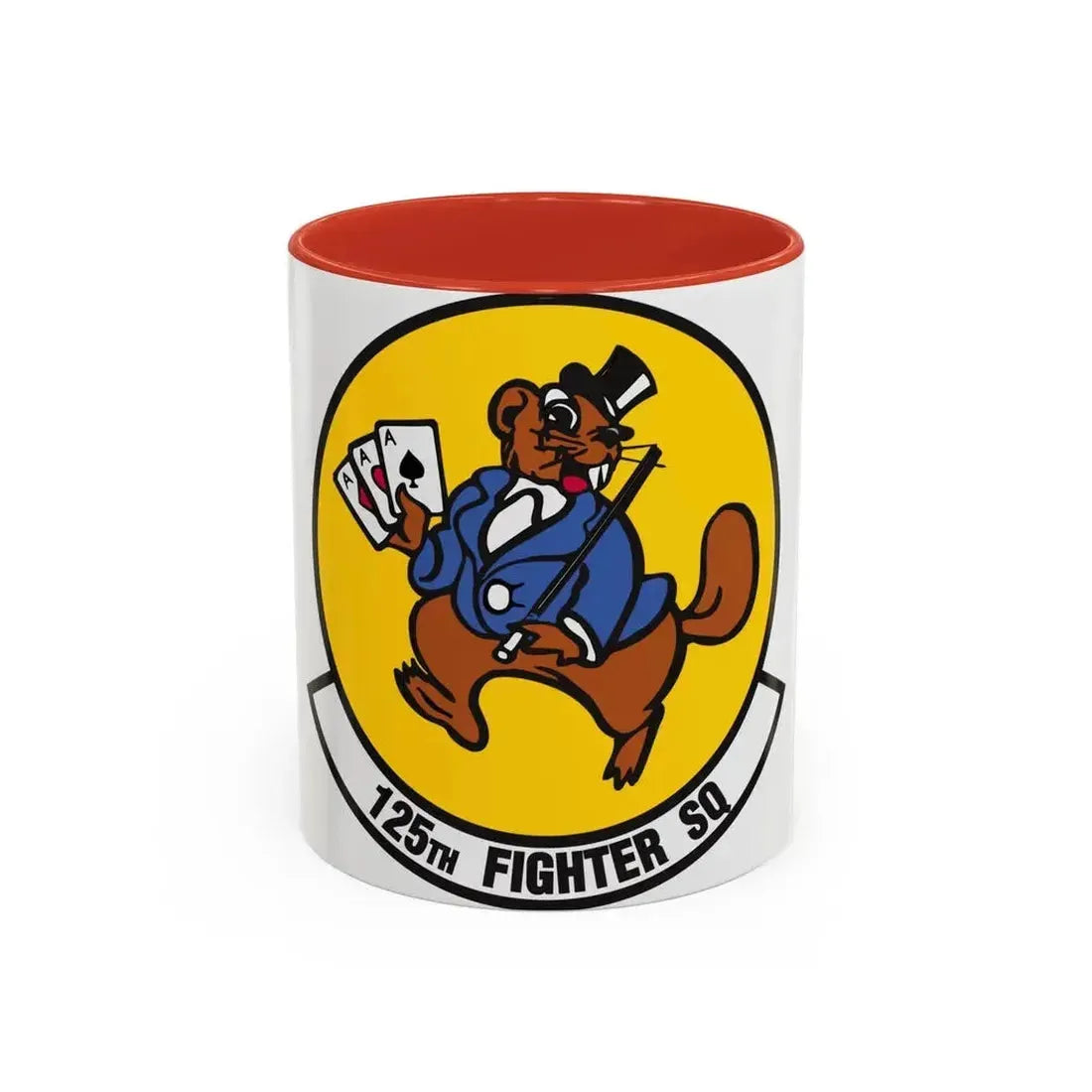 125 Fighter Squadron (U.S. Air Force) Accent Coffee Mug 11oz Red - Go Mug Yourself