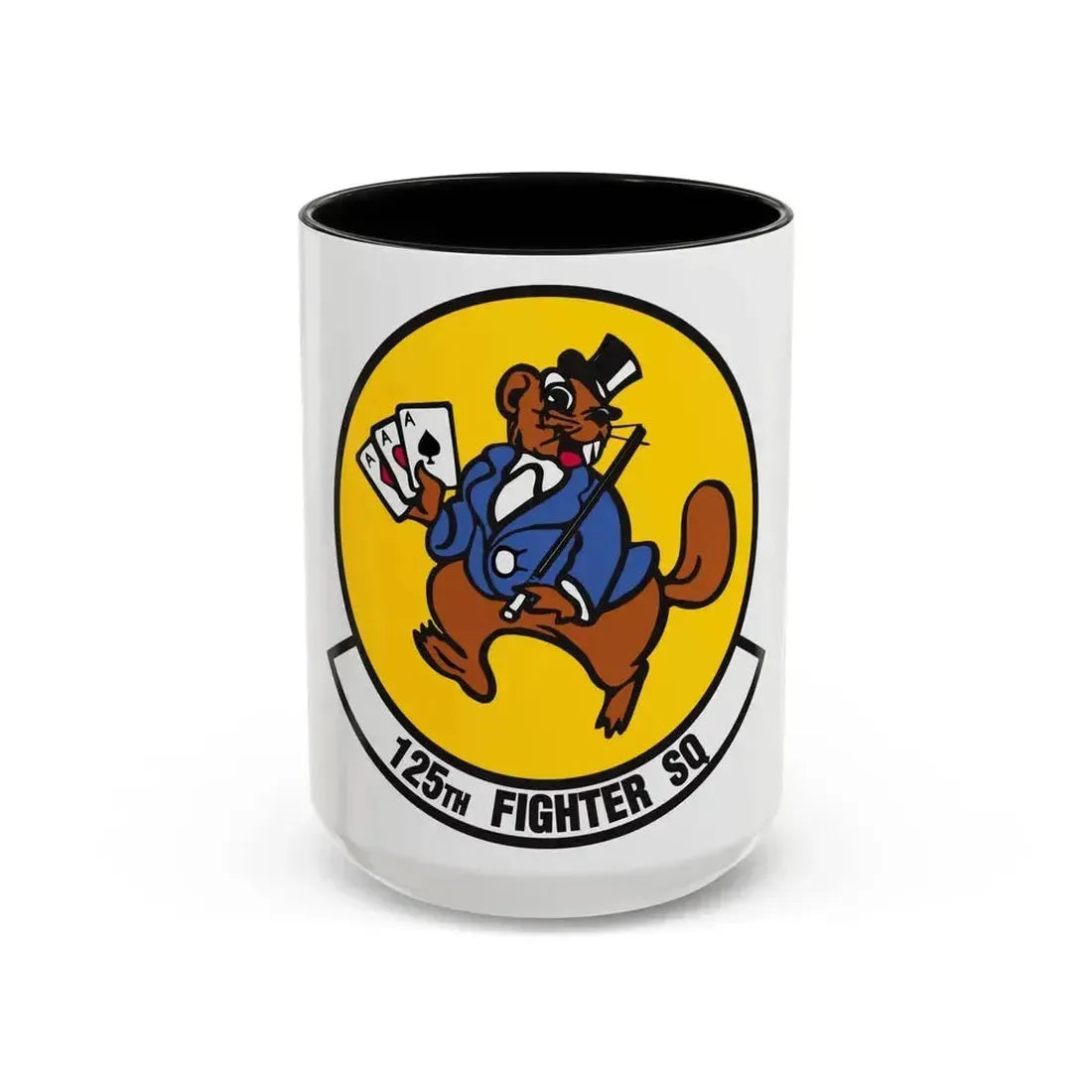 125 Fighter Squadron (U.S. Air Force) Accent Coffee Mug 15oz Black - Go Mug Yourself