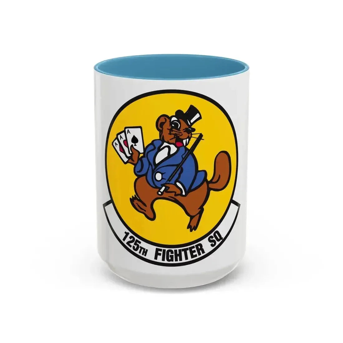 125 Fighter Squadron (U.S. Air Force) Accent Coffee Mug 15oz Light Blue - Go Mug Yourself