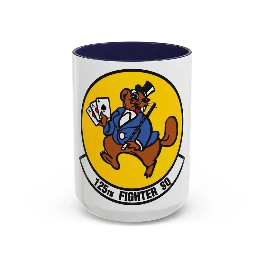 125 Fighter Squadron (U.S. Air Force) Accent Coffee Mug 15oz Navy - Go Mug Yourself