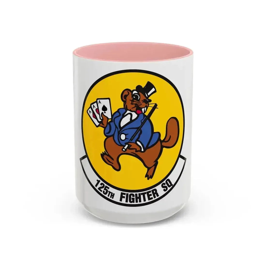 125 Fighter Squadron (U.S. Air Force) Accent Coffee Mug 15oz Pink - Go Mug Yourself
