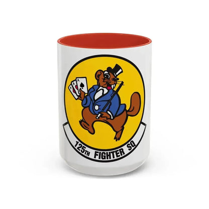 125 Fighter Squadron (U.S. Air Force) Accent Coffee Mug 15oz Red - Go Mug Yourself
