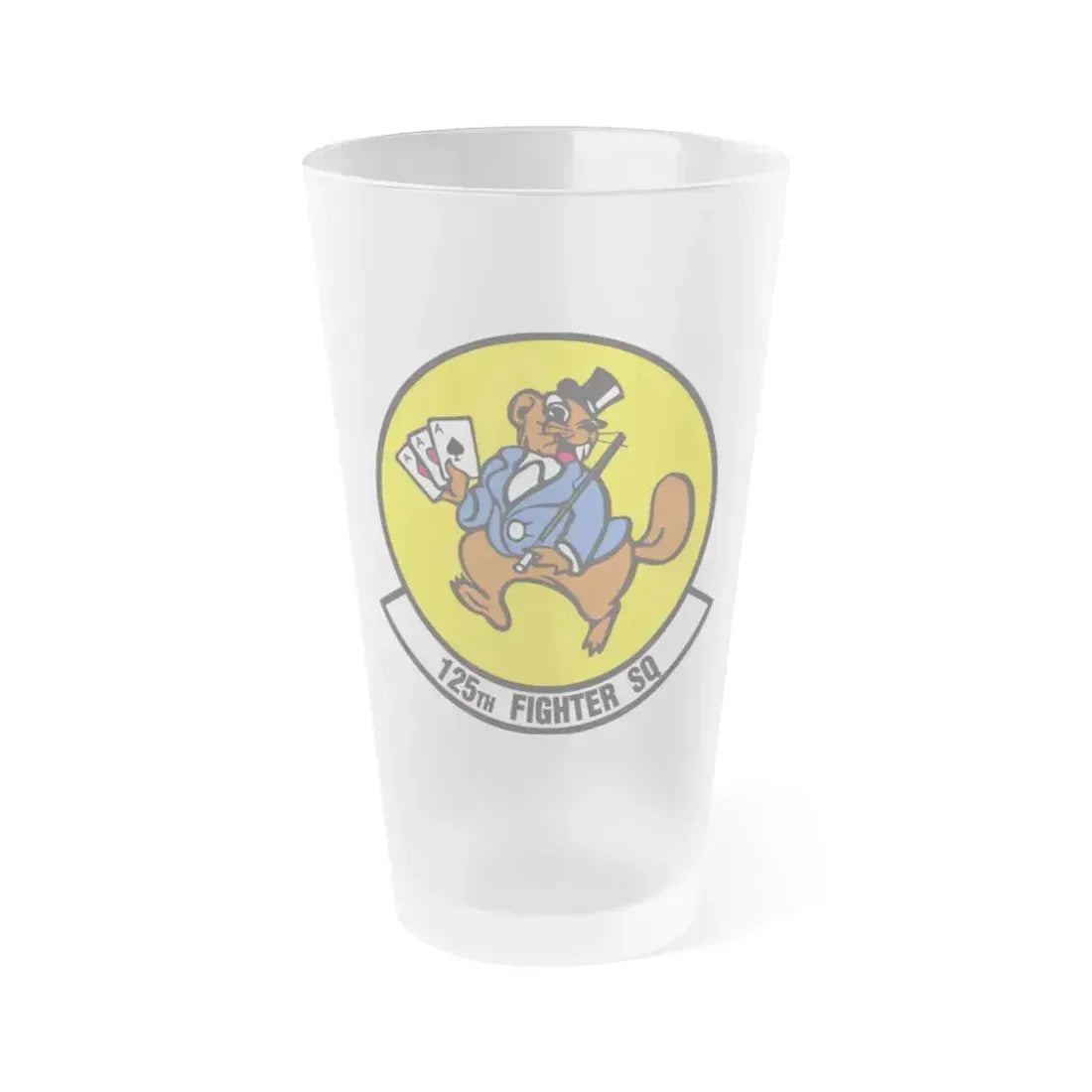 125 Fighter Squadron (U.S. Air Force) Frosted Pint Glass 16oz 16oz Frosted - Go Mug Yourself