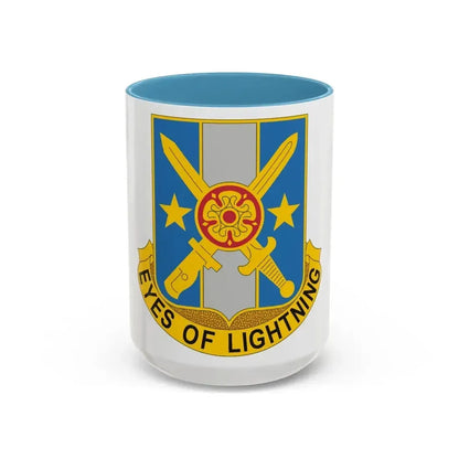 125 Military Intelligence Battalion (U.S. Army) Accent Coffee Mug 15oz Light Blue - Go Mug Yourself