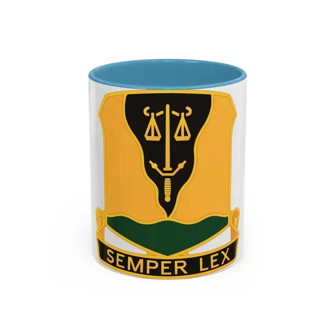 125 Military Police Battalion (U.S. Army) Accent Coffee Mug 11oz Light Blue - Go Mug Yourself